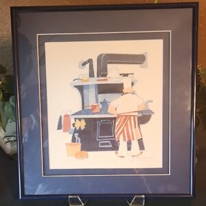 Rie Muñoz Munoz Signed CANNERY COOK 711/750 1988 Alaska Artist
